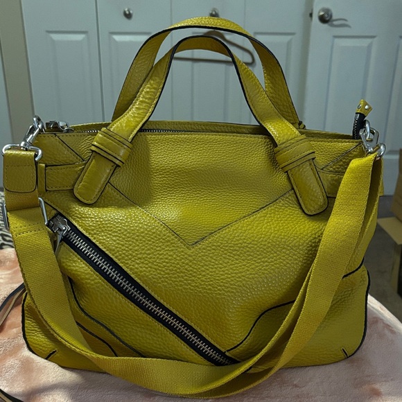 Christopher Kon Handbags - Christopher Kon Mustard Yellow Leather Bag